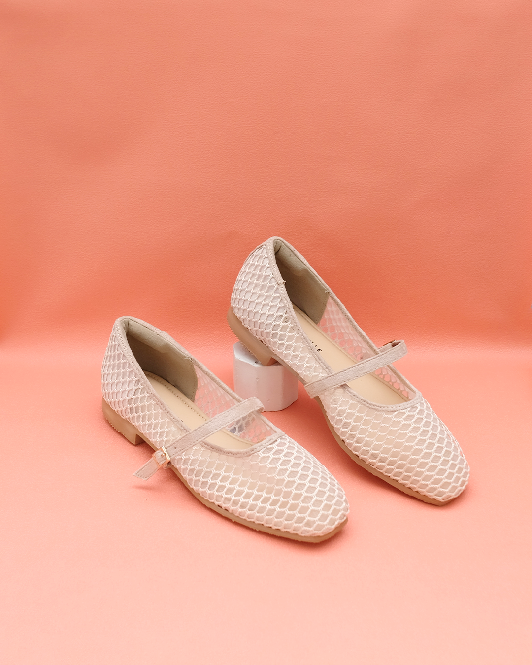 LACE LYNELLE FLATSHOES SQUARE DARIN NUDE
