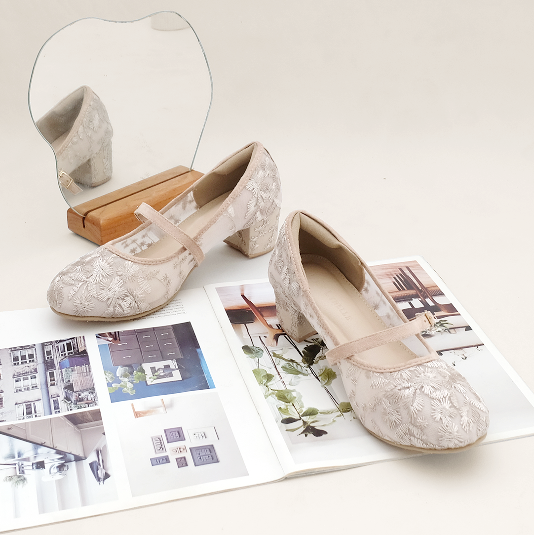 LACE LYNELLE HEELS ELIZA MILO