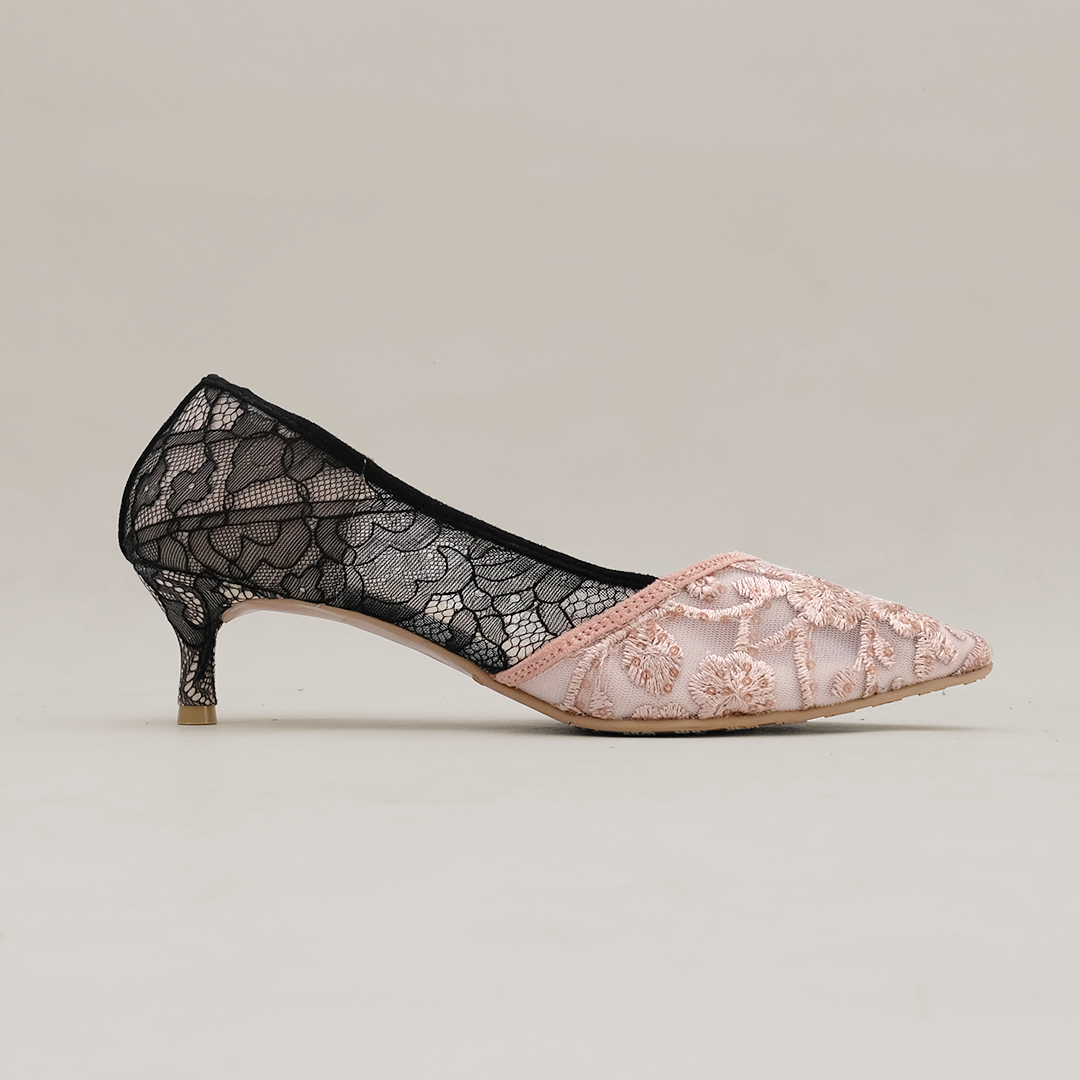 LACE LYNELLE HEELS KEYRA BLACK PINK