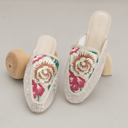 LACE LYNELLE MULES ROSE KOMBINASI