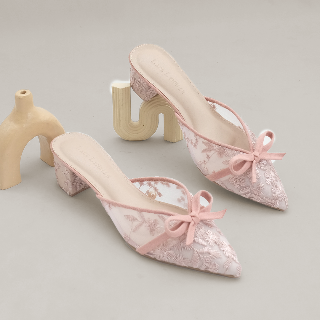 LACE LYNELLE HEELS SUJIN BLUSH