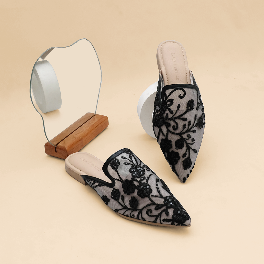 LACE LYNELLE MULES BIANCA