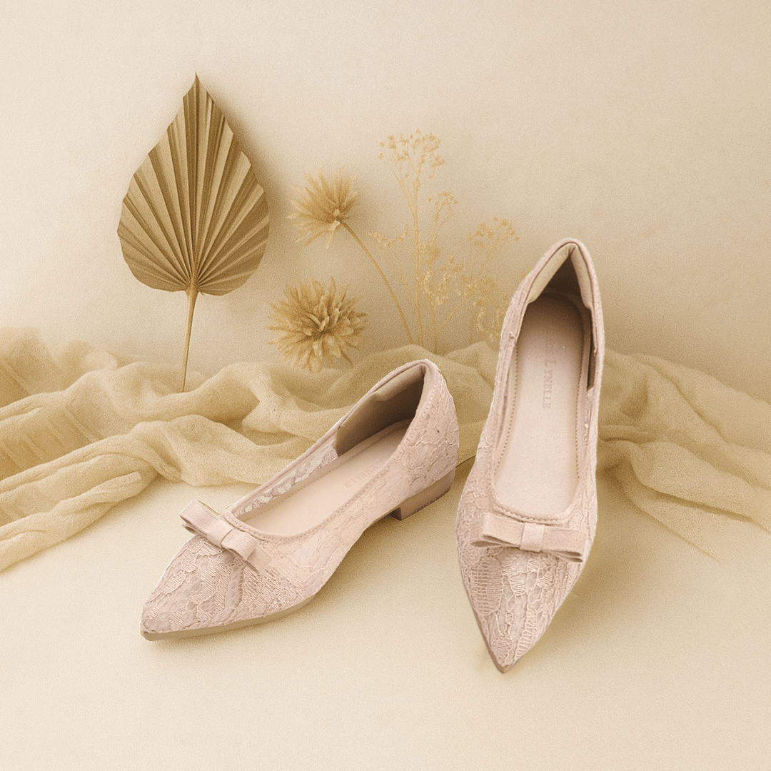 LACE LYNELLE FLATSHOES BELVINNA NUDE