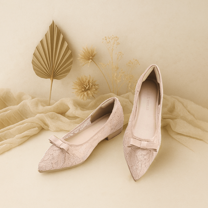 LACE LYNELLE FLATSHOES BELVINNA NUDE