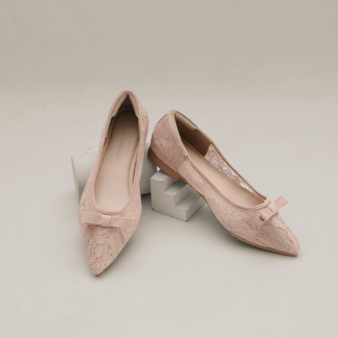 LACE LYNELLE FLATSHOES BELVINNA NUDE
