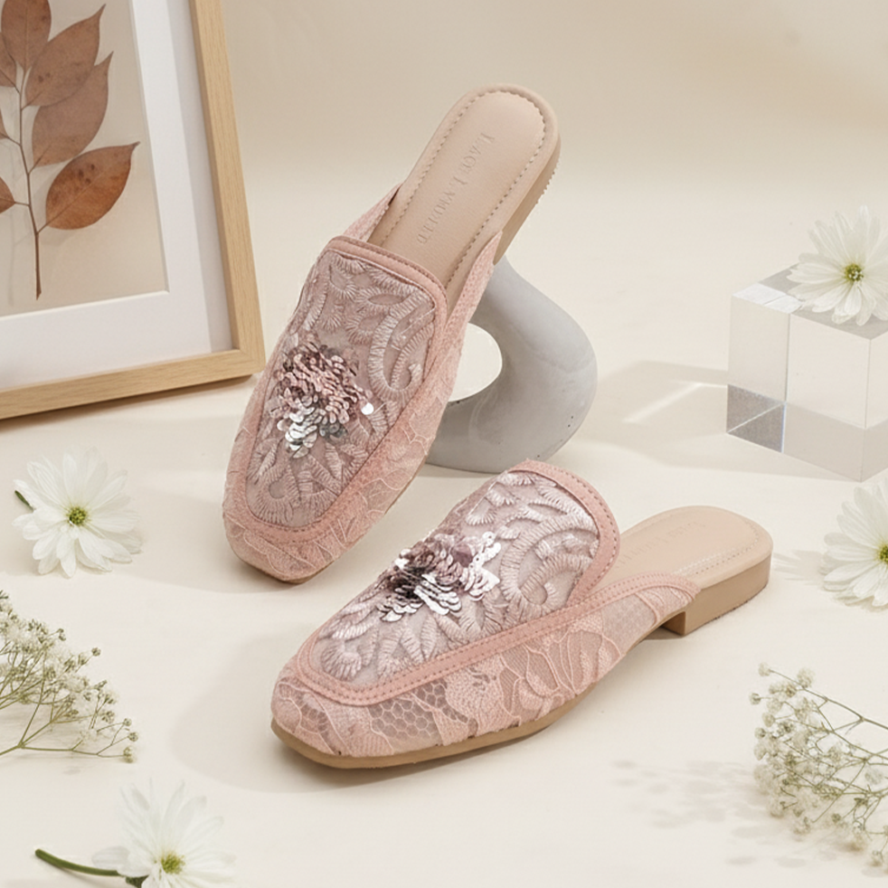 LACE LYNELLE MULES CANNA