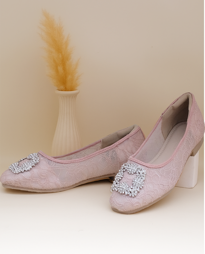 LACE LYNELLE FLATSHOES ILONA PINK