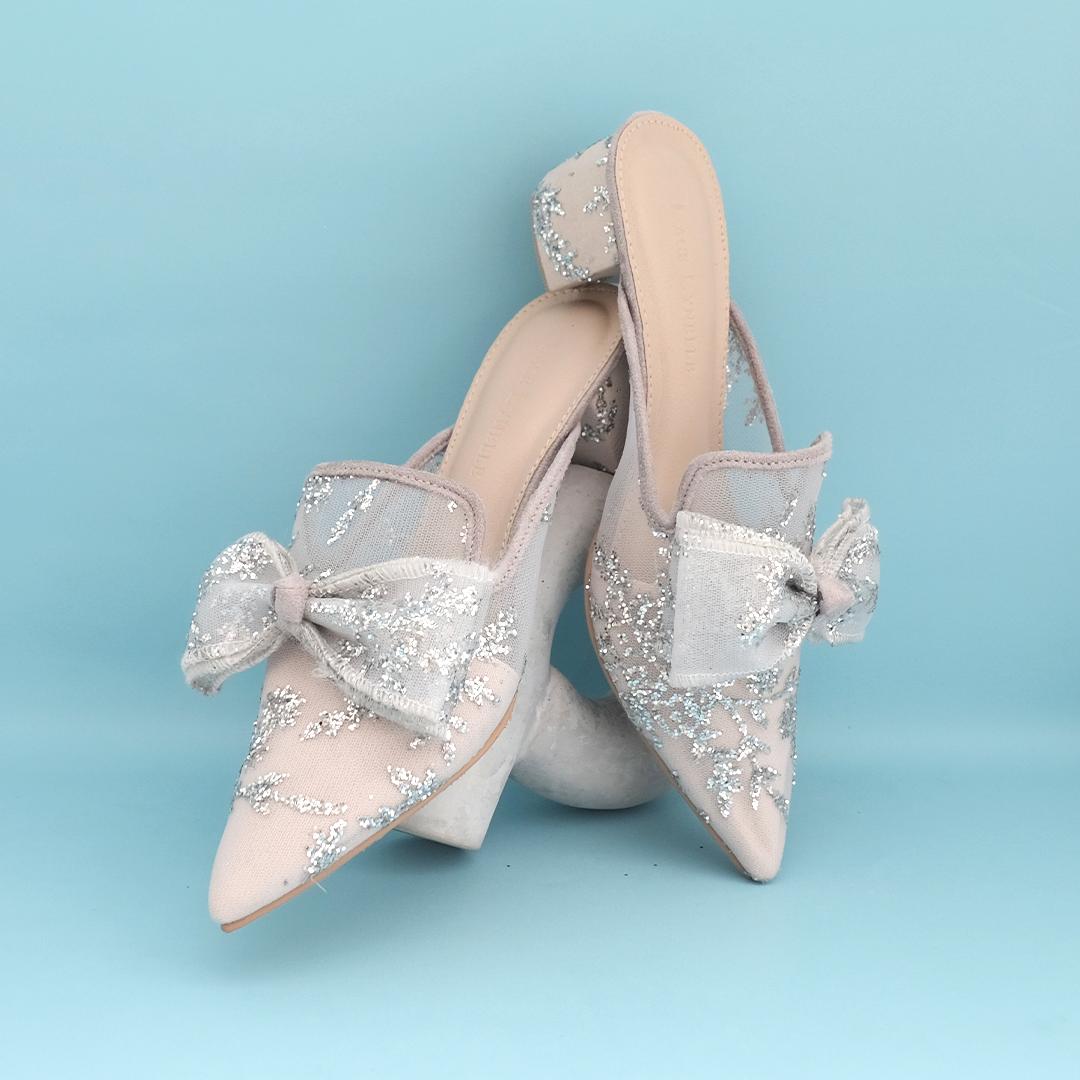 LACE LYNELLE HEELS ARDEN SILVER