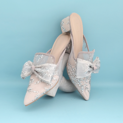 LACE LYNELLE HEELS ARDEN SILVER