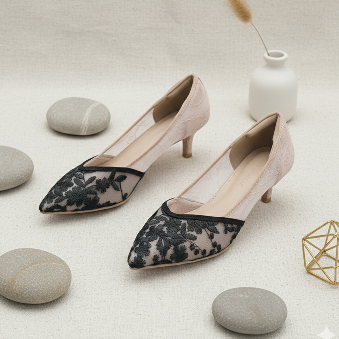 LACE LYNELLE HEELS YENA
