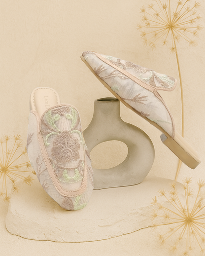 LACE LYNELLE MULES SACHI MATCHA BROWN