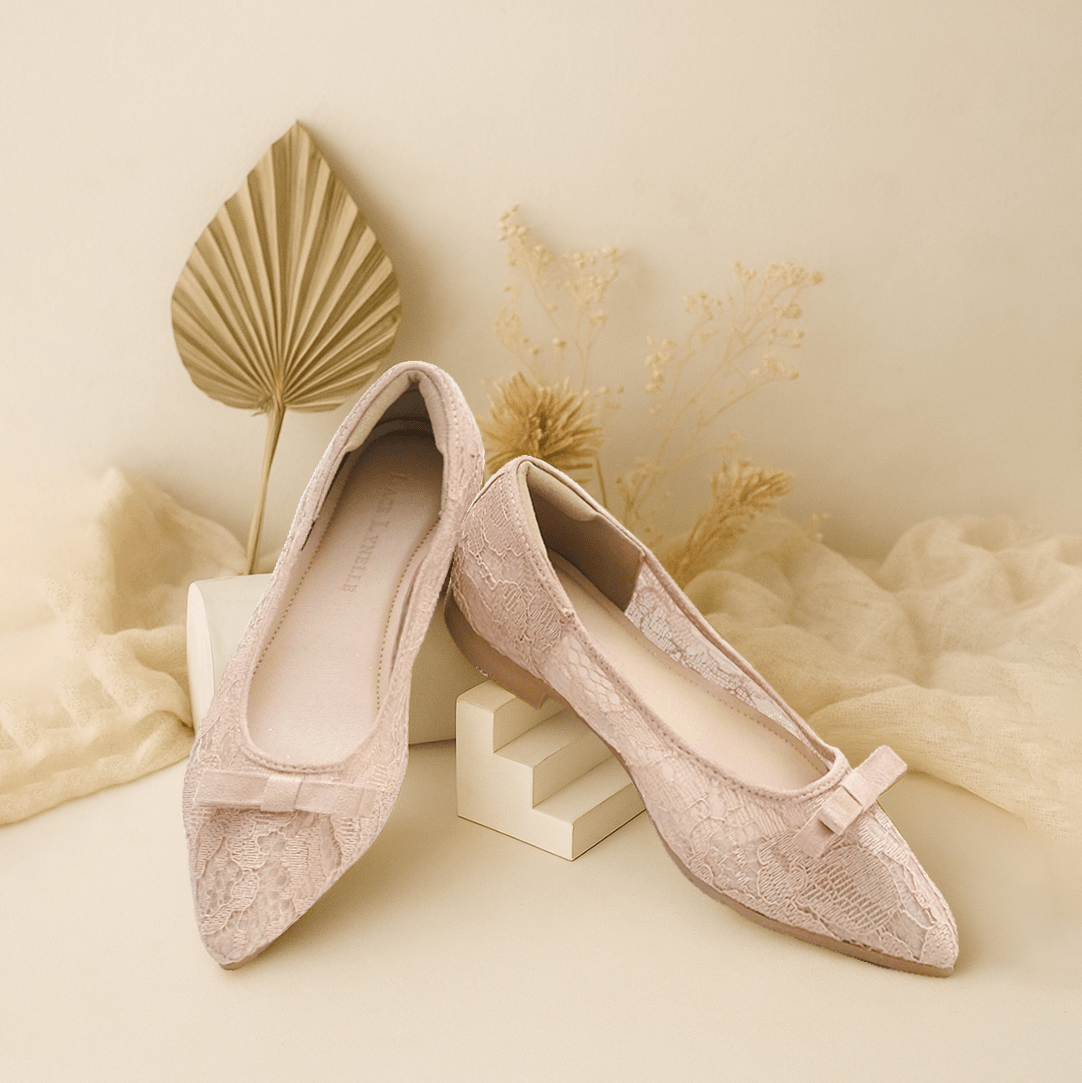LACE LYNELLE FLATSHOES BELVINNA NUDE