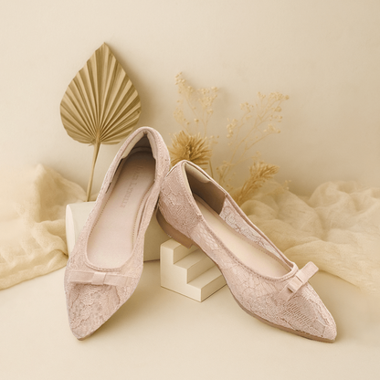 LACE LYNELLE FLATSHOES BELVINNA NUDE