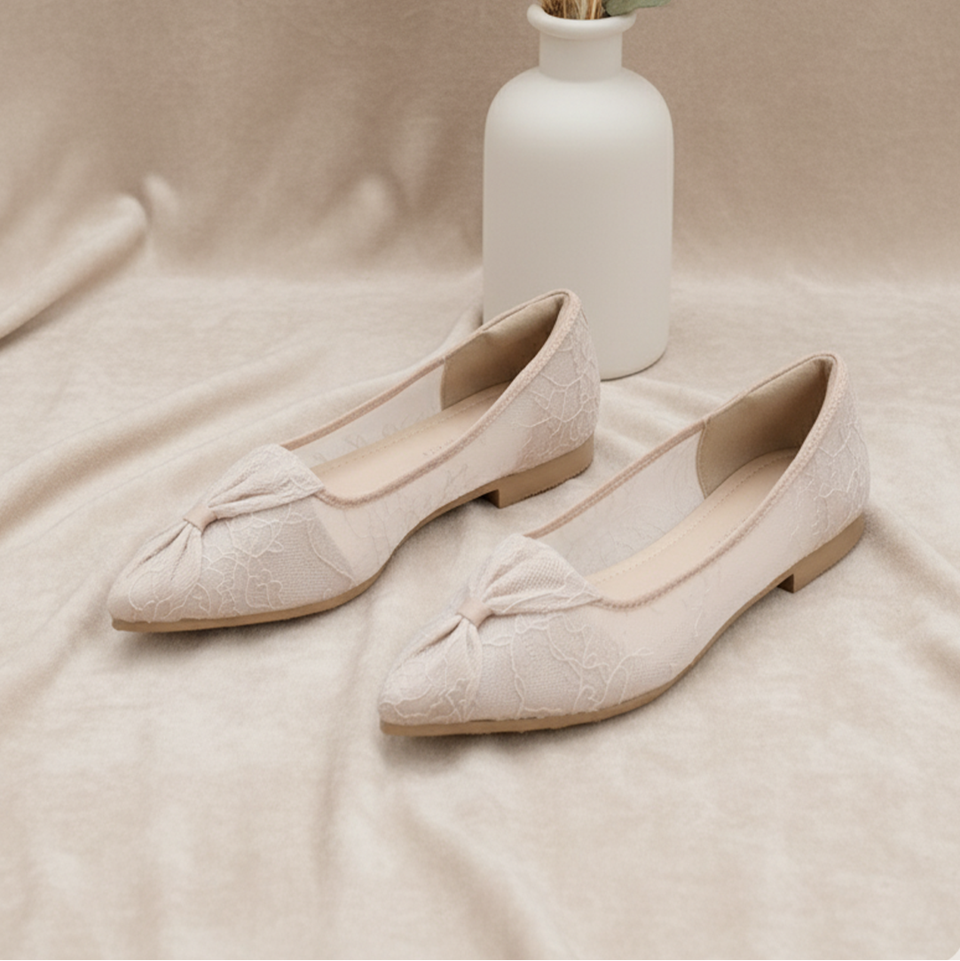 LACE LYNELLE FLATSHOES YERIN NUDE