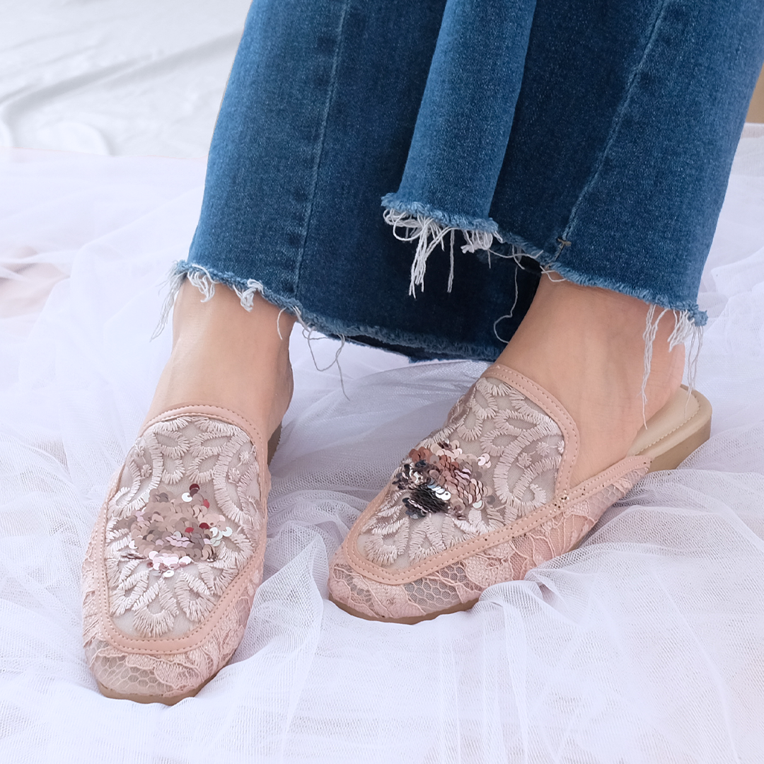 LACE LYNELLE MULES CANNA