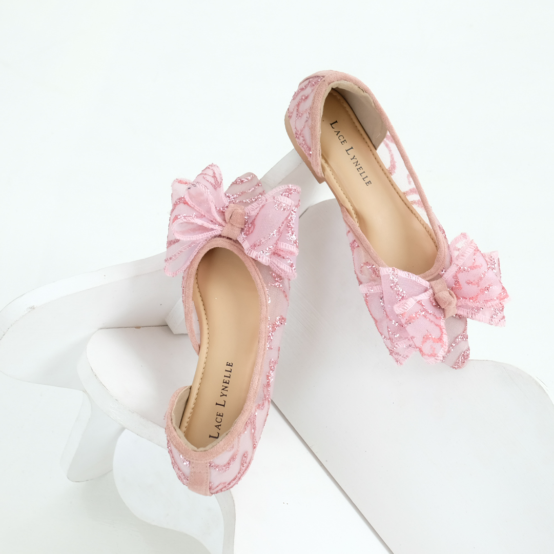LACE LYNELLE FLATSHOES SHAFIRA DUSTYPINK