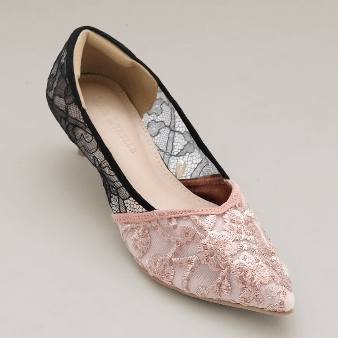 LACE LYNELLE HEELS KEYRA BLACK PINK