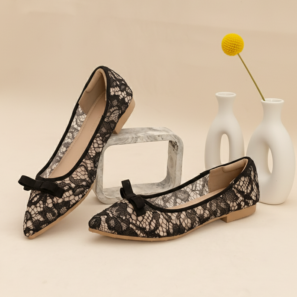 LACE LYNELLE FLATSHOES BELVINNA BLACK