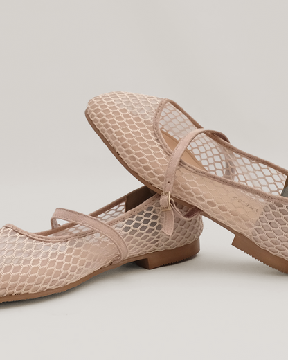 LACE LYNELLE FLATSHOES SQUARE DARIN NUDE