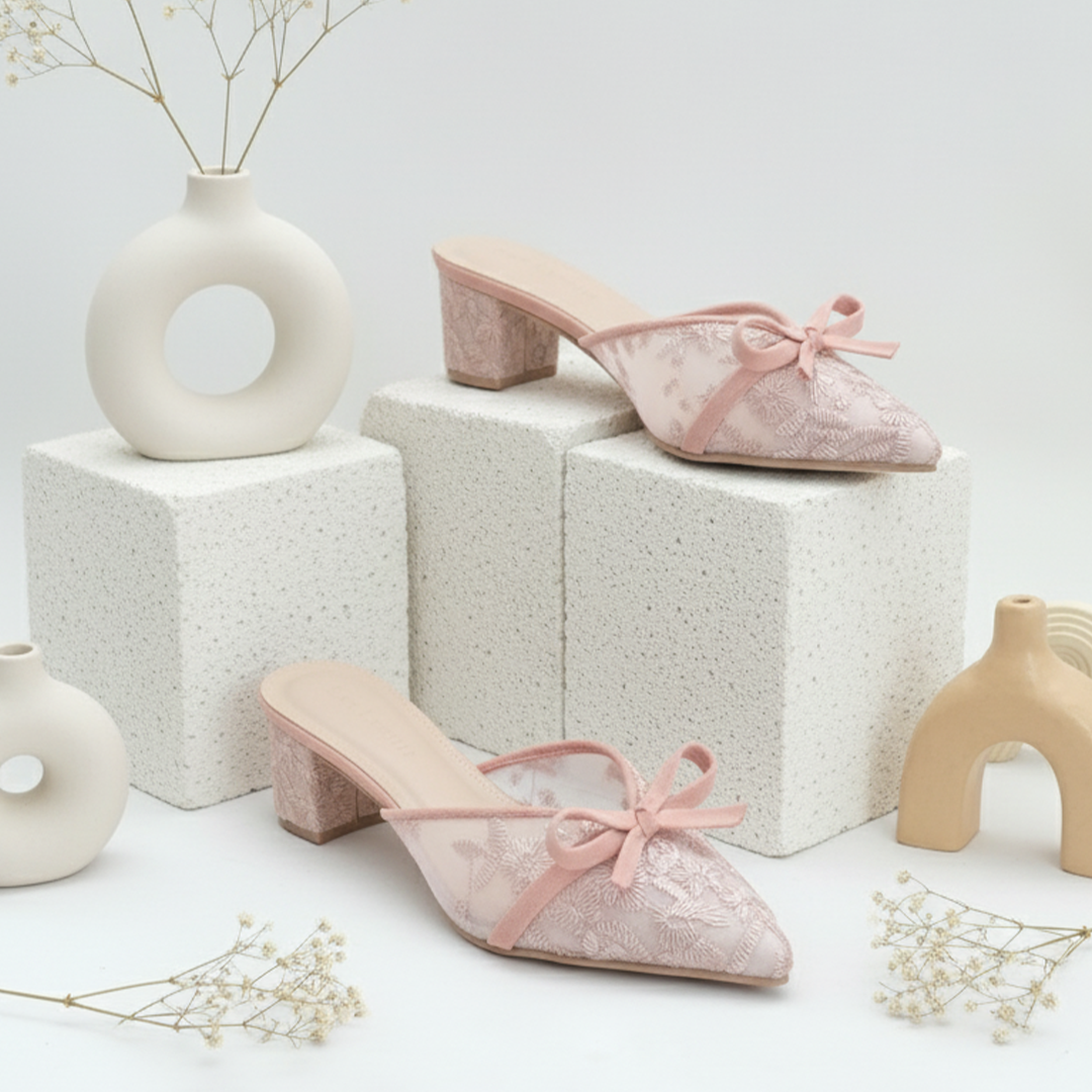 LACE LYNELLE HEELS SUJIN BLUSH