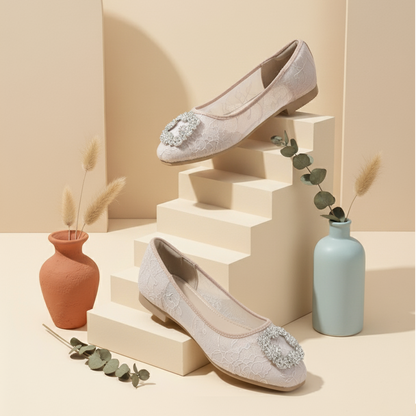 LACE LYNELLE FLATSHOES ILONA NUDE