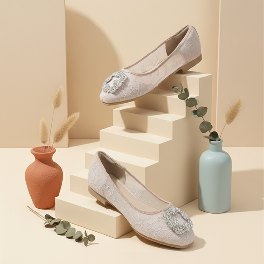 LACE LYNELLE FLATSHOES ILONA NUDE