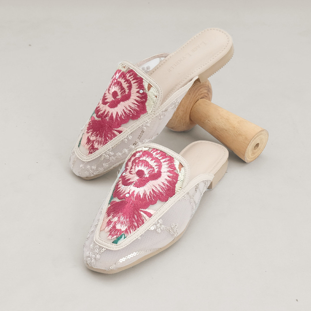 LACE LYNELLE MULES ROSE KOMBINASI