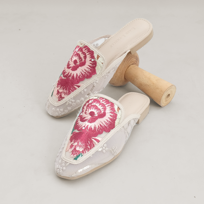LACE LYNELLE MULES ROSE KOMBINASI
