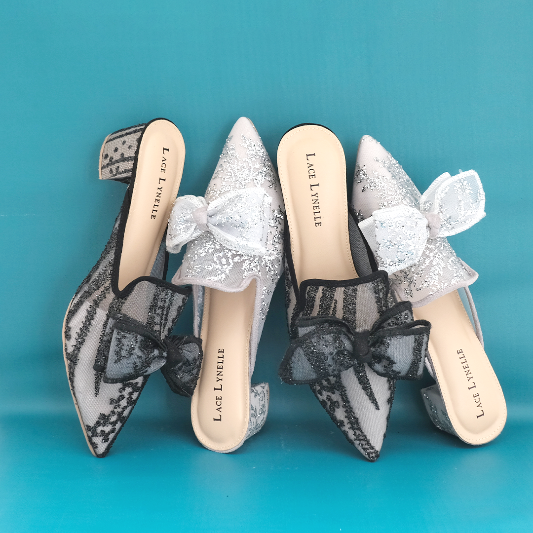 LACE LYNELLE HEELS ARDEN SILVER