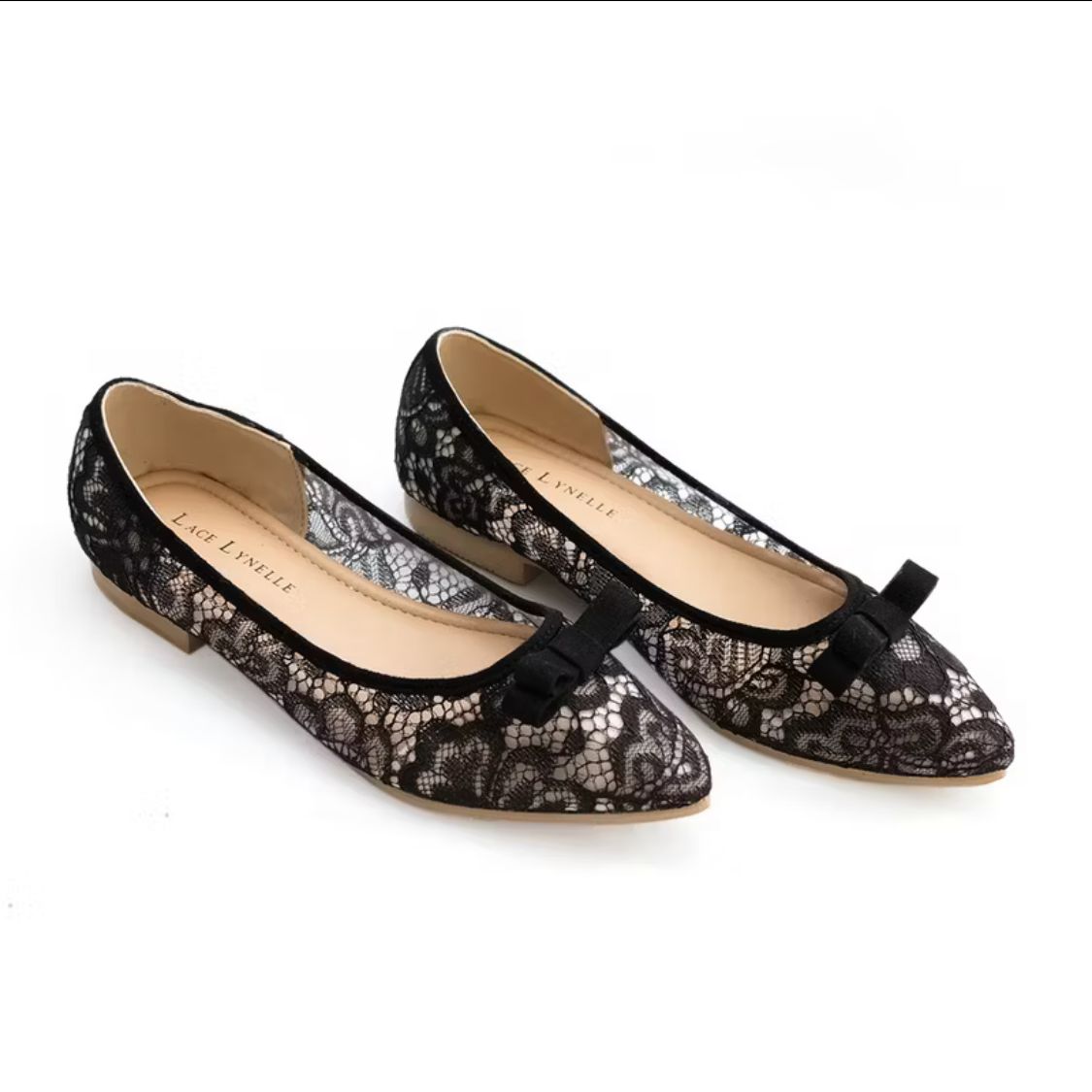 LACE LYNELLE FLATSHOES BELVINNA BLACK