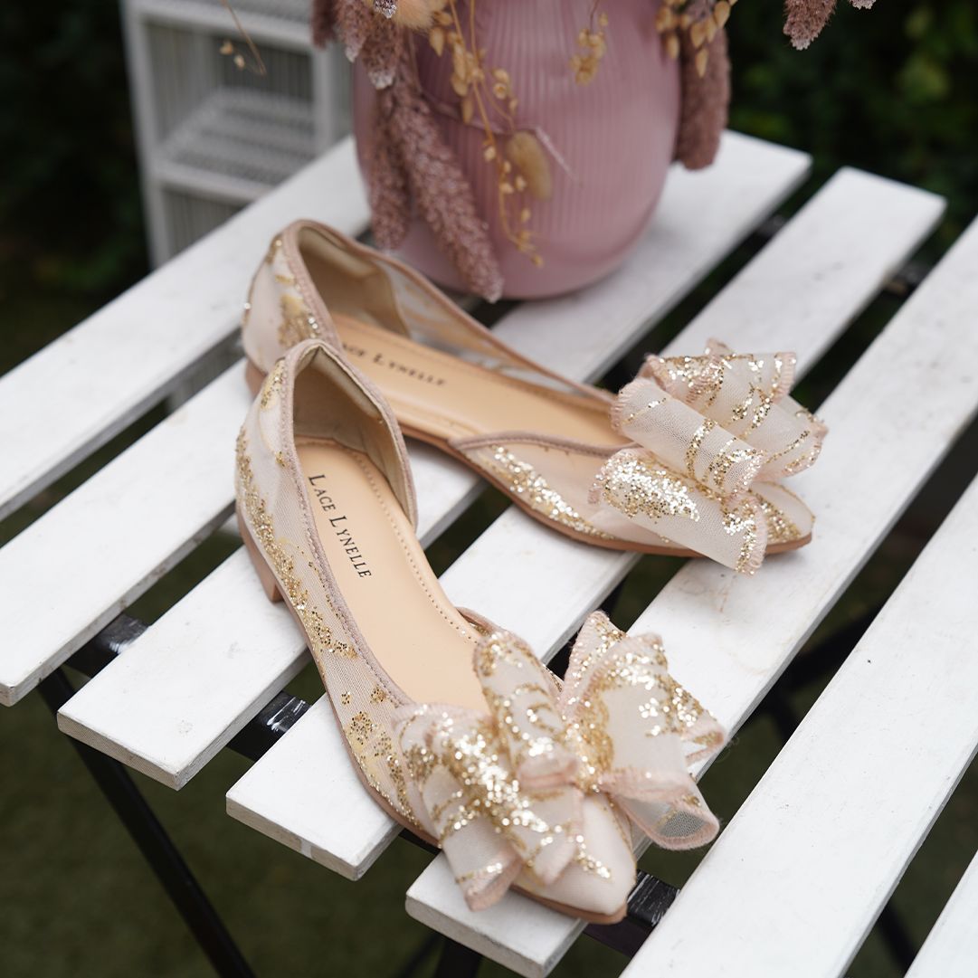 LACE LYNELLE FLATSHOES SHAFIRA GOLD