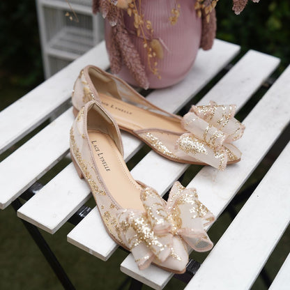 LACE LYNELLE FLATSHOES SHAFIRA GOLD